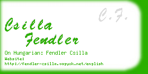 csilla fendler business card